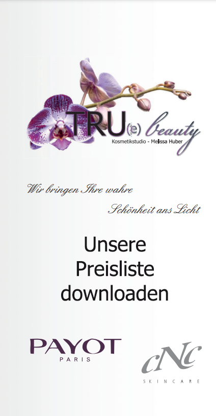 True beauty - Preisliste